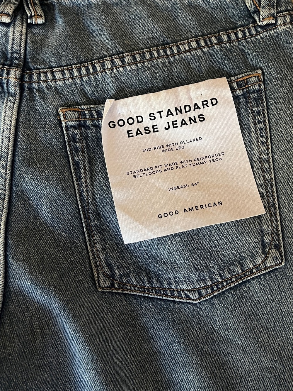 Good American Weightless Good Standard Ease Wide Leg Jeans - Picture 11 of 11